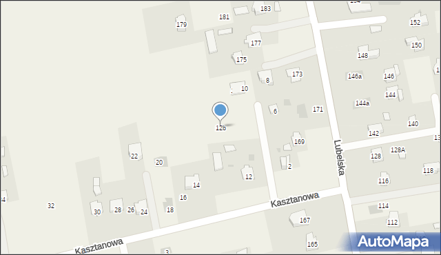 Jakubowice Konińskie, Kasztanowa, 12b, mapa Jakubowice Konińskie