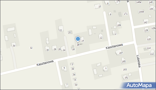 Jakubowice Konińskie, Kasztanowa, 16, mapa Jakubowice Konińskie