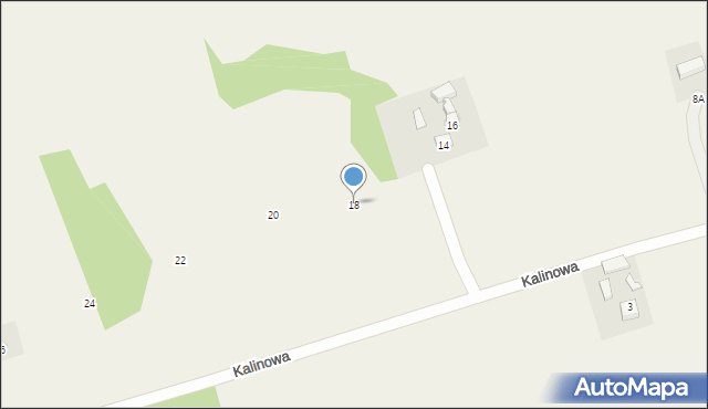 Jakubowice Konińskie-Kolonia, Kalinowa, 18, mapa Jakubowice Konińskie-Kolonia