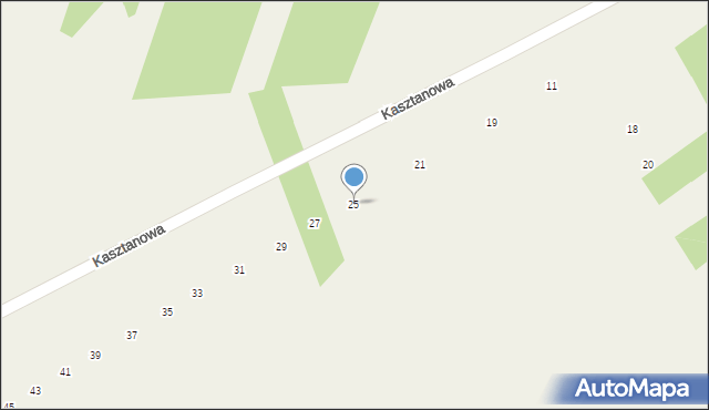 Jamno, Kasztanowa, 25, mapa Jamno