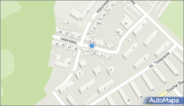 Jarocin, Kasprzaka Marcina, 12, mapa Jarocin