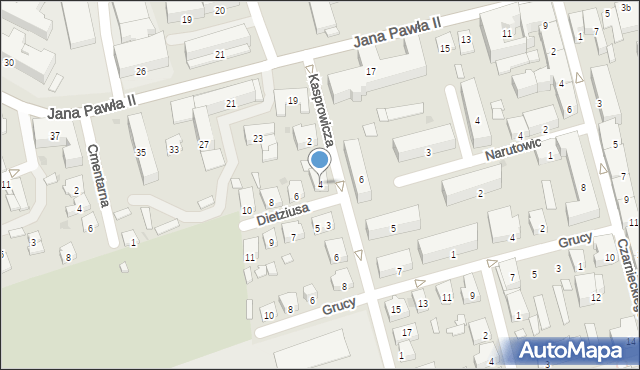 Jarosław, Kasprowicza Jana, 4, mapa Jarosławia