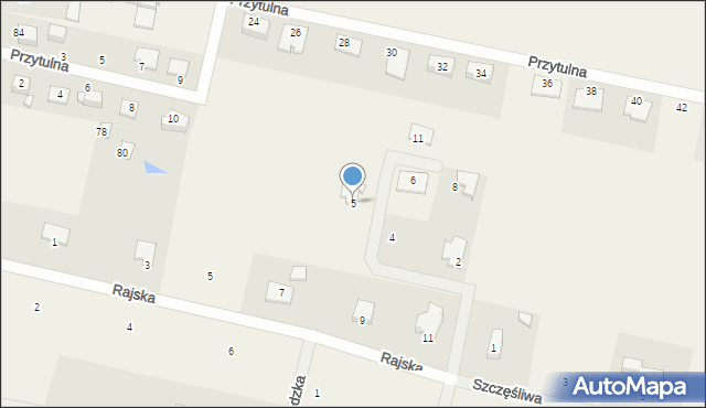 Jarużyn, Kameralna, 5, mapa Jarużyn