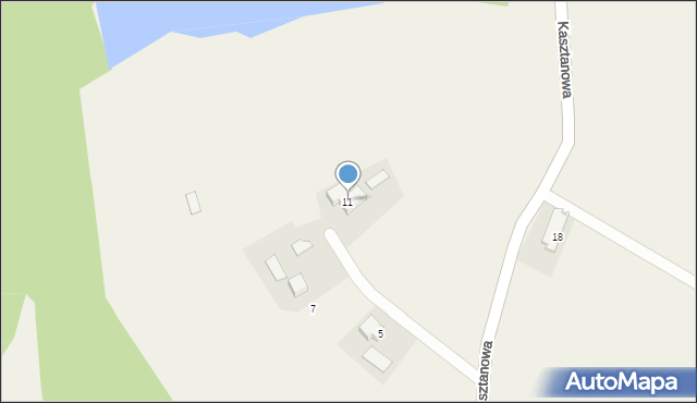 Jarząbkowice, Kasztanowa, 11, mapa Jarząbkowice