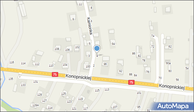 Jasień, Kamionka, 4, mapa Jasień