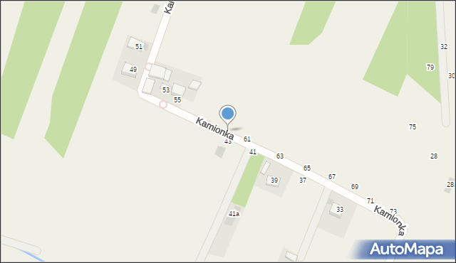 Jasień, Kamionka, 59, mapa Jasień
