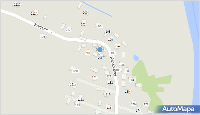 Jasło, Kaczorowy, 206, mapa Jasła