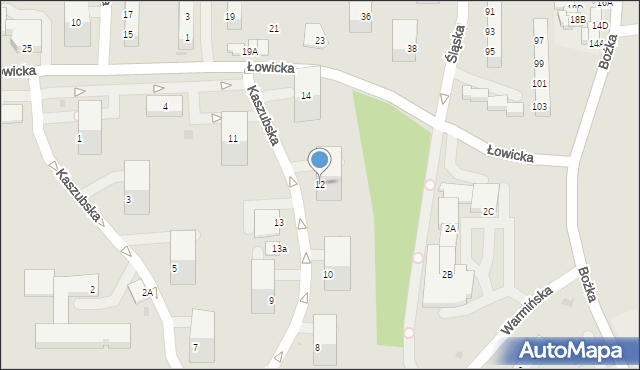 Jastrzębie-Zdrój, Kaszubska, 12, mapa Jastrzębie-Zdrój