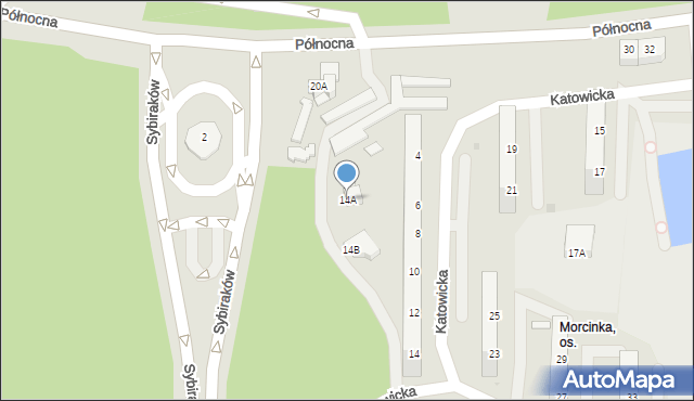 Jastrzębie-Zdrój, Katowicka, 14A, mapa Jastrzębie-Zdrój