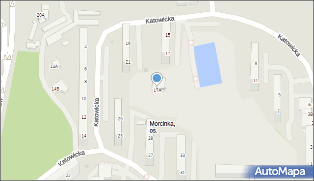 Jastrzębie-Zdrój, Katowicka, 17A, mapa Jastrzębie-Zdrój