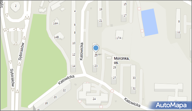 Jastrzębie-Zdrój, Katowicka, 25, mapa Jastrzębie-Zdrój