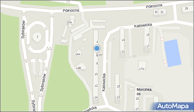 Jastrzębie-Zdrój, Katowicka, 6, mapa Jastrzębie-Zdrój