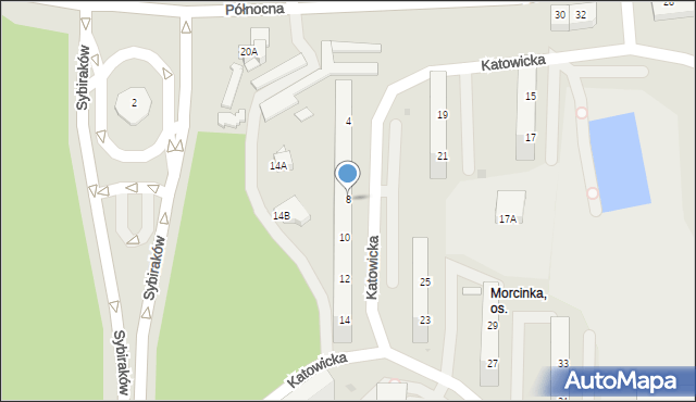 Jastrzębie-Zdrój, Katowicka, 8, mapa Jastrzębie-Zdrój