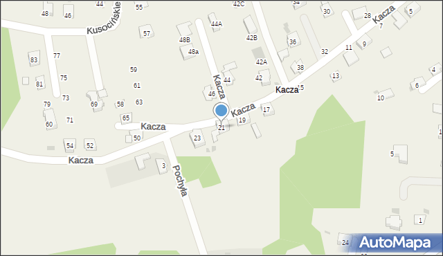 Jawiszowice, Kacza, 21, mapa Jawiszowice