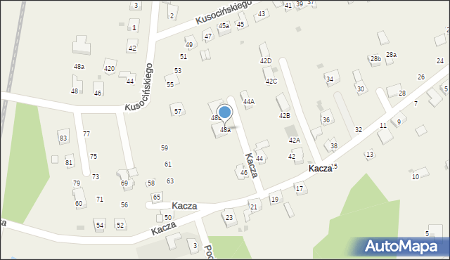 Jawiszowice, Kacza, 48a, mapa Jawiszowice