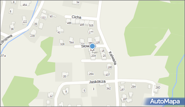 Jaworze, Kalwaria, 18A, mapa Jaworze