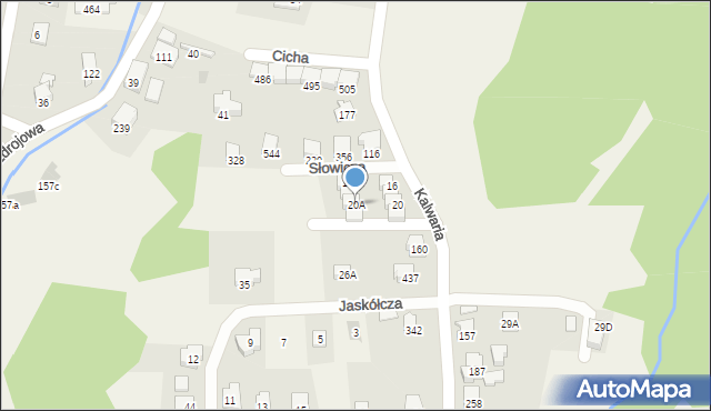 Jaworze, Kalwaria, 20A, mapa Jaworze
