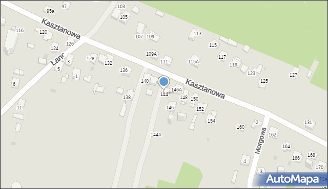 Jaworzno, Kasztanowa, 144, mapa Jaworzno