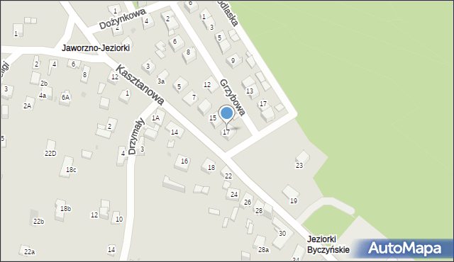 Jaworzno, Kasztanowa, 17, mapa Jaworzno