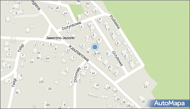 Jaworzno, Kasztanowa, 5, mapa Jaworzno