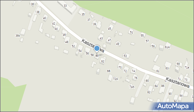 Jaworzno, Kasztanowa, 60, mapa Jaworzno