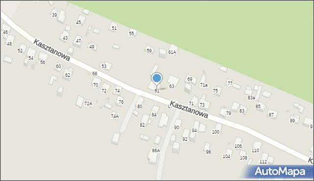 Jaworzno, Kasztanowa, 61, mapa Jaworzno