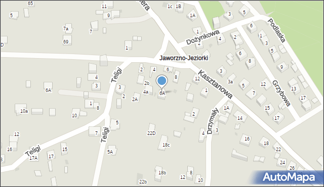 Jaworzno, Kasztanowa, 6A, mapa Jaworzno