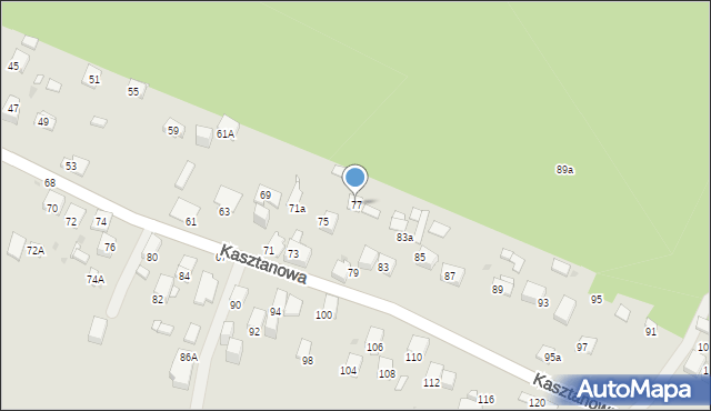 Jaworzno, Kasztanowa, 77, mapa Jaworzno