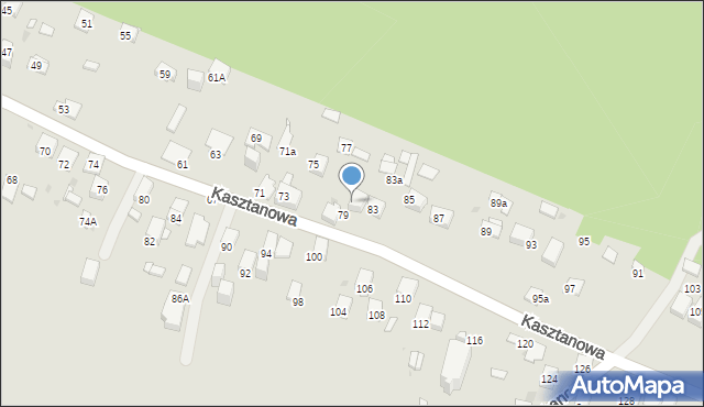 Jaworzno, Kasztanowa, 81, mapa Jaworzno