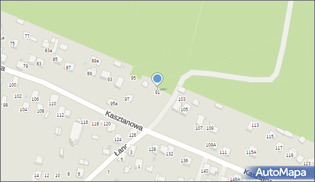 Jaworzno, Kasztanowa, 97A, mapa Jaworzno