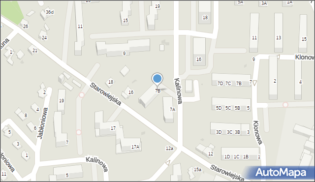 Jaworzno, Kalinowa, 7B, mapa Jaworzno
