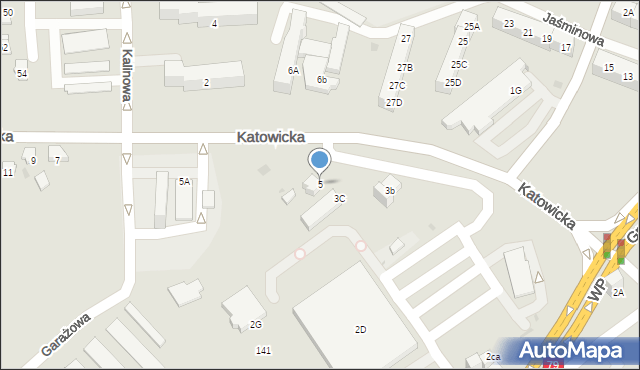 Jaworzno, Katowicka, 5, mapa Jaworzno