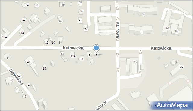 Jaworzno, Katowicka, 7, mapa Jaworzno