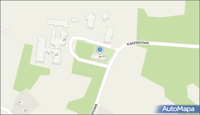 Jedlanka, Kasztanowa, 27, mapa Jedlanka