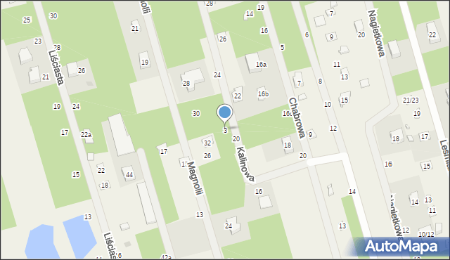 Jedlicze B, Kalinowa, 3, mapa Jedlicze B