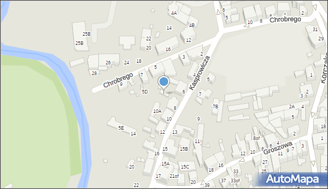 Jelenia Góra, Kasprowicza Jana, 8a, mapa Jelenia Góra