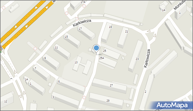 Jelenia Góra, Karłowicza Mieczysława, 15b, mapa Jelenia Góra
