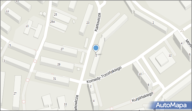 Jelenia Góra, Karłowicza Mieczysława, 2, mapa Jelenia Góra