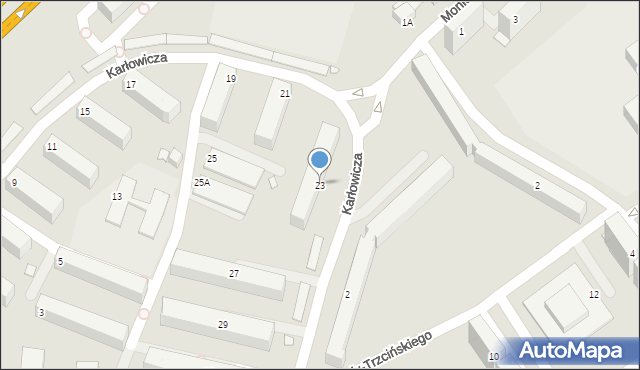 Jelenia Góra, Karłowicza Mieczysława, 23, mapa Jelenia Góra
