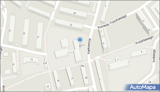 Jelenia Góra, Karłowicza Mieczysława, 33, mapa Jelenia Góra