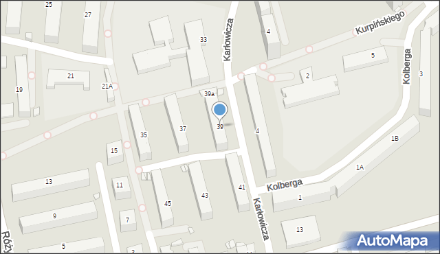 Jelenia Góra, Karłowicza Mieczysława, 39, mapa Jelenia Góra