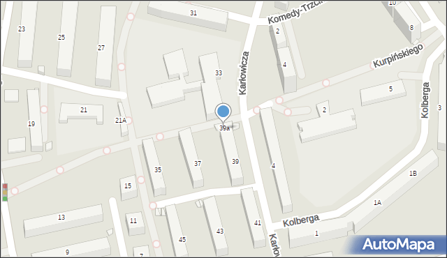 Jelenia Góra, Karłowicza Mieczysława, 39a, mapa Jelenia Góra