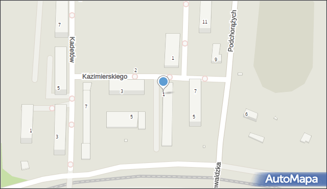 Jelenia Góra, Kazimierskiego Wacława, płk., 1, mapa Jelenia Góra