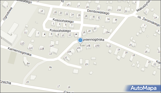 Jelenia Góra, Kamiennogórska, 10D, mapa Jelenia Góra