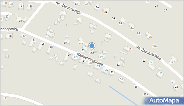 Jelenia Góra, Kamiennogórska, 25a, mapa Jelenia Góra