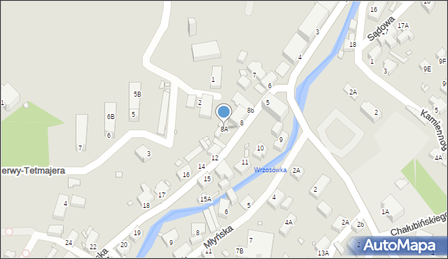 Jelenia Góra, Karkonoska, 8A, mapa Jelenia Góra