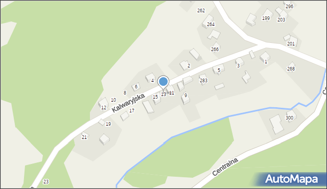 Jerzmanowice, Kalwaryjska, 13, mapa Jerzmanowice