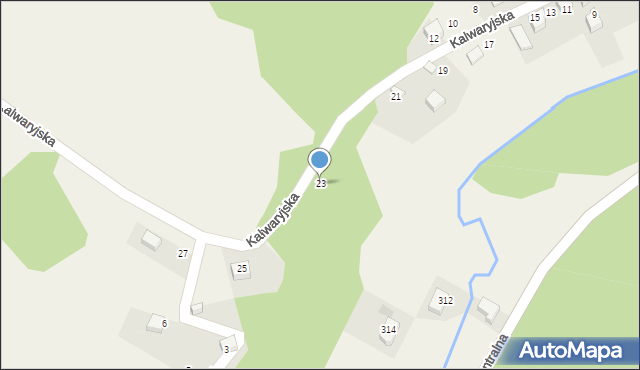 Jerzmanowice, Kalwaryjska, 23, mapa Jerzmanowice