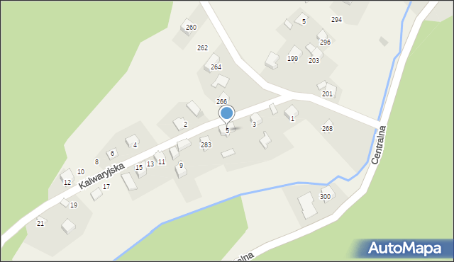 Jerzmanowice, Kalwaryjska, 5, mapa Jerzmanowice