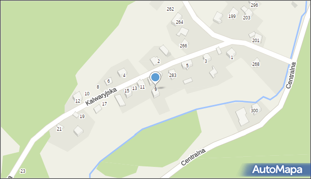 Jerzmanowice, Kalwaryjska, 9, mapa Jerzmanowice